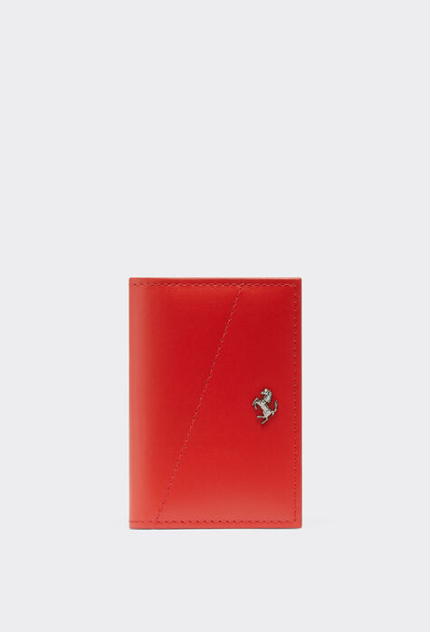 Ferrari Faltbares Kartenetui aus Glattleder Schwarz 47125f