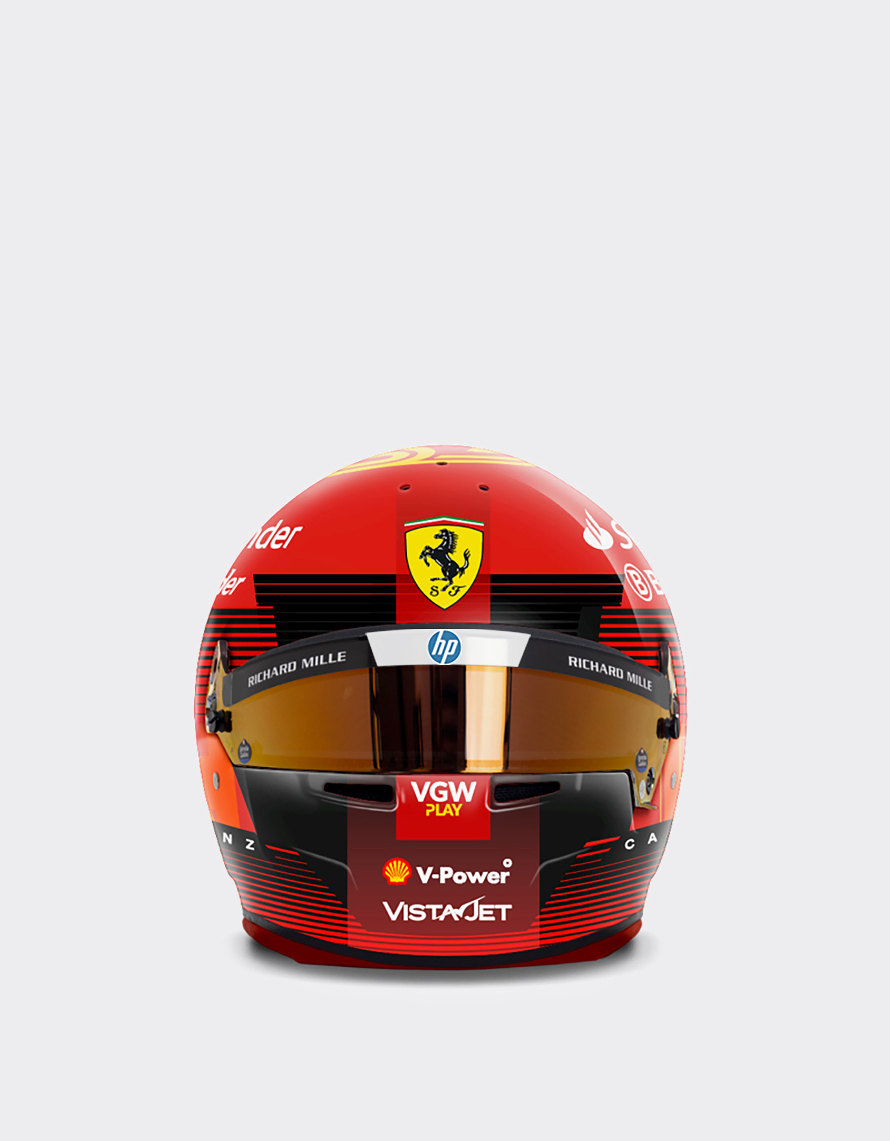 Ferrari Minicasco de Carlos Sainz a escala 1:2 - Edición especial España 2024 Rosso Corsa F1338f