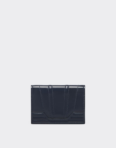 Ferrari Ferrari GT foldable card holder in brushed leather Navy 21422f