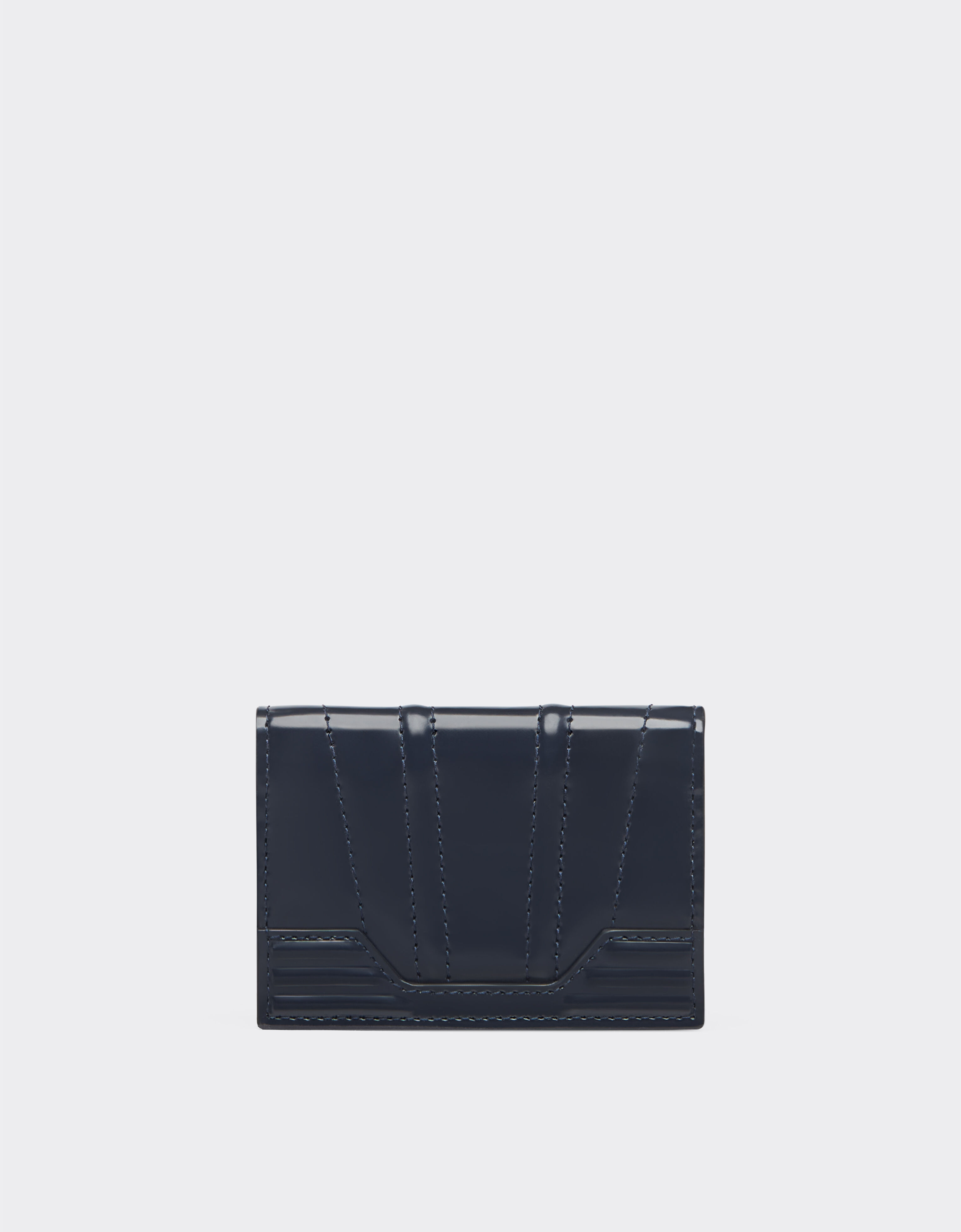 Ferrari Ferrari GT foldable card holder in brushed leather Navy 21422f