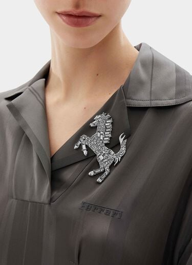 Prancing Horse Rhinestone Brooch Ferrari Prancing Horse Rhinestone Brooch Antracite CGWSP0001JU00005f