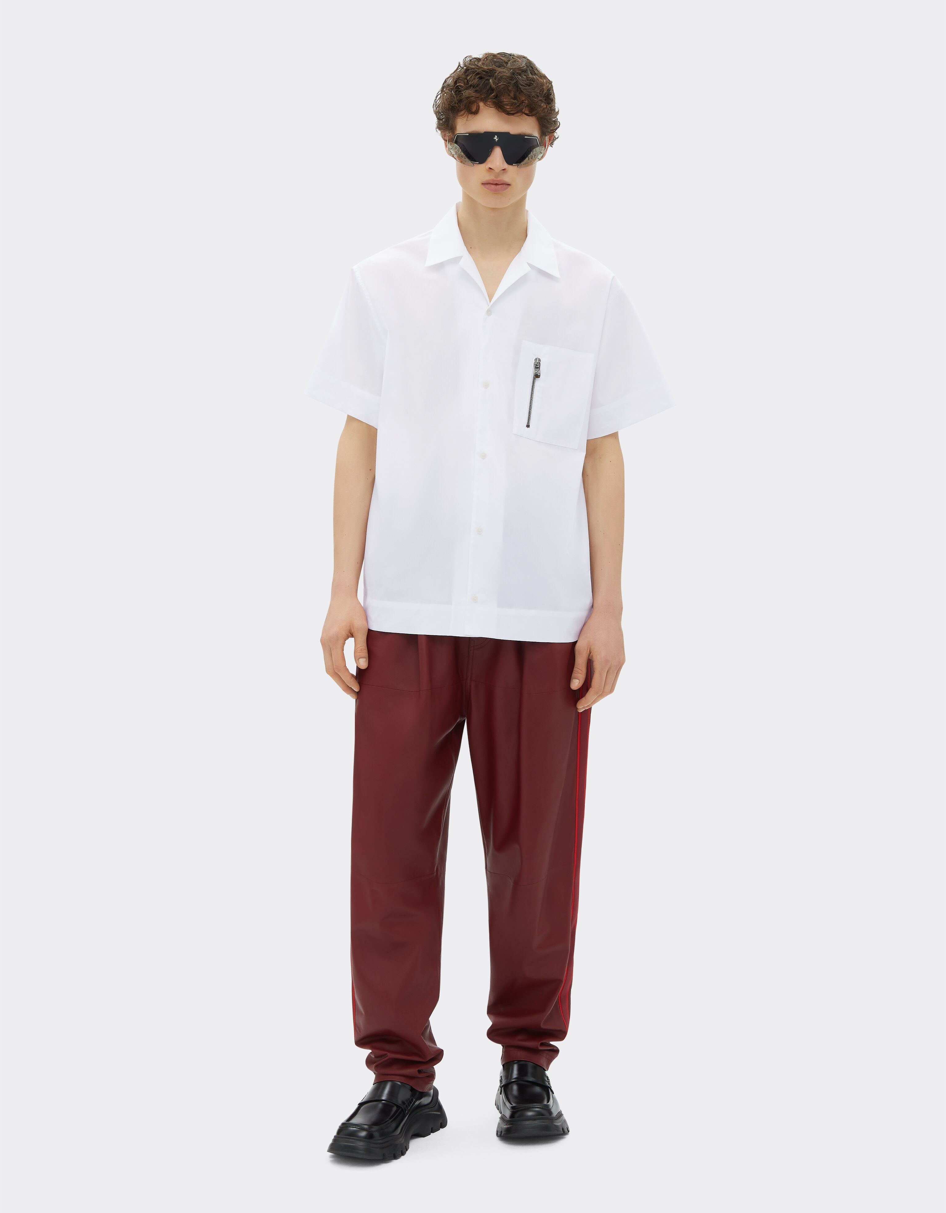 Ferrari Short-sleeved cotton shirt Optical White 48312f