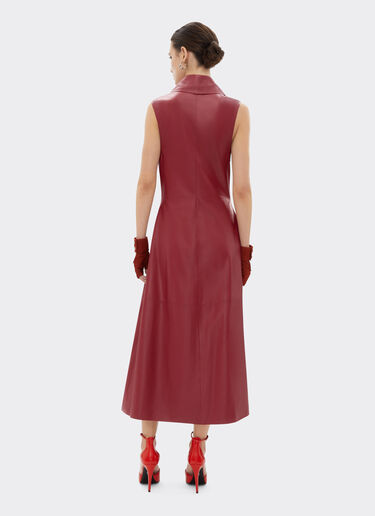 Ferrari Long dress in draped nappa leather Maison Red 22100f