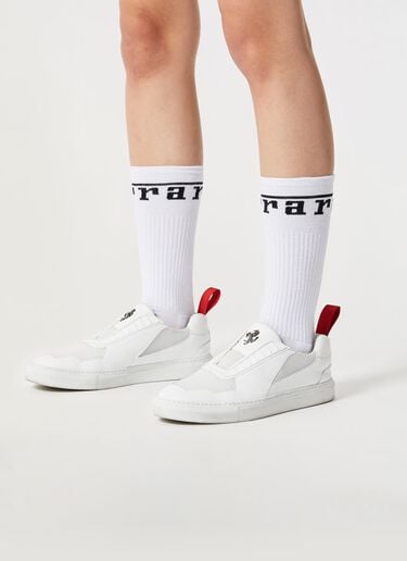 Cotton blend socks with Ferrari logo Ferrari Cotton blend socks with Ferrari logo Optical White 20007f