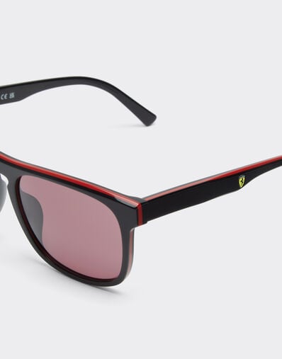 Ferrari Ray-Ban for Scuderia Ferrari 0FZ6020 en acetato negro brillante con lentes exclusivas Contrast Pro™ Rosso LY0SG1413EXT0001f