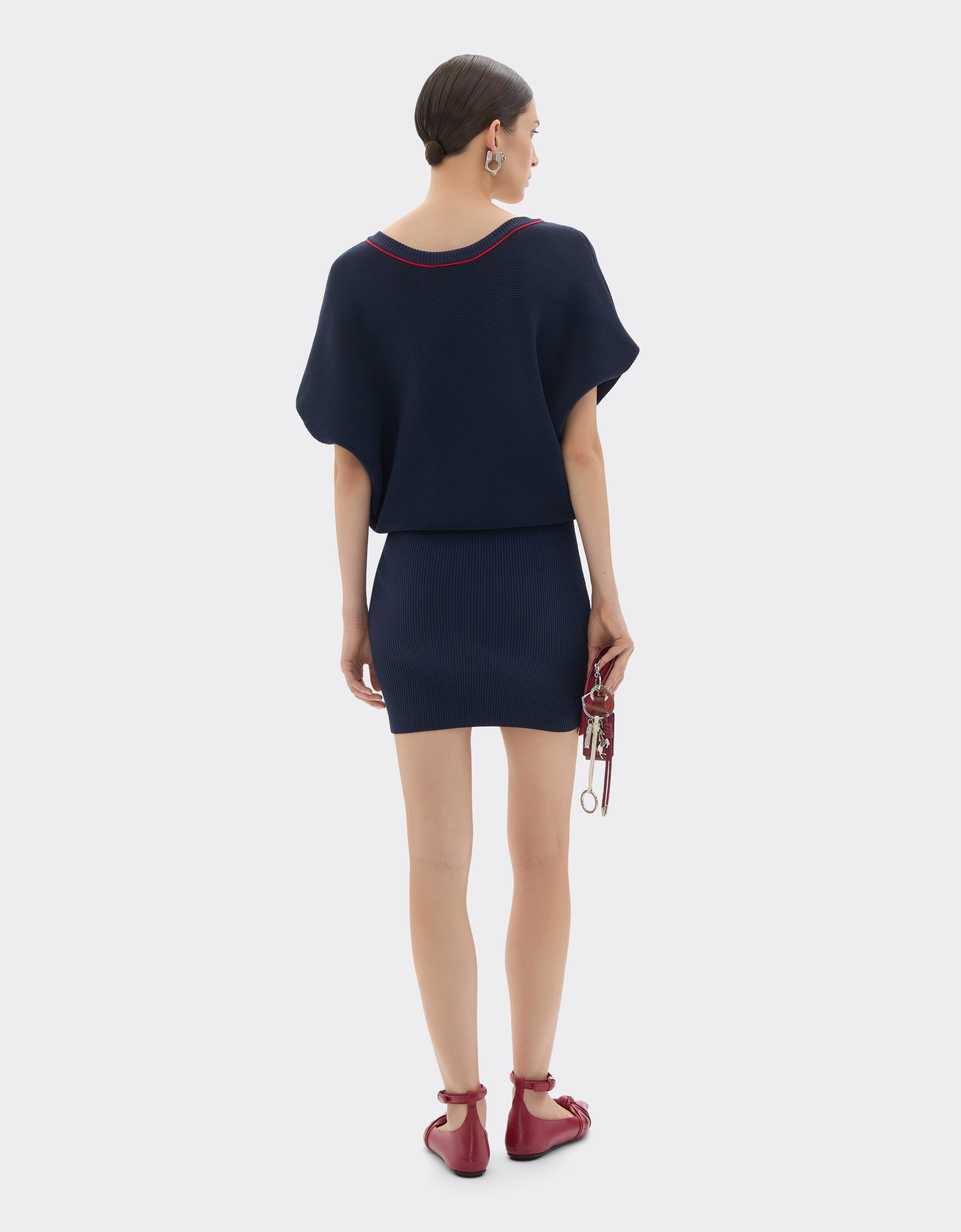 Ferrari Short knit dress in Q-Cycle® Ultramarine 50110f