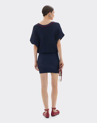 Ferrari Short knit dress in Q-Cycle® Ultramarine 50110f