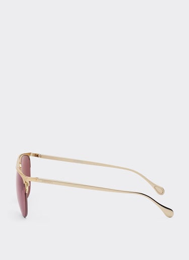Ferrari Ferrari sunglasses in gold-tone metal with exclusive burgundy lens Gold F1533f