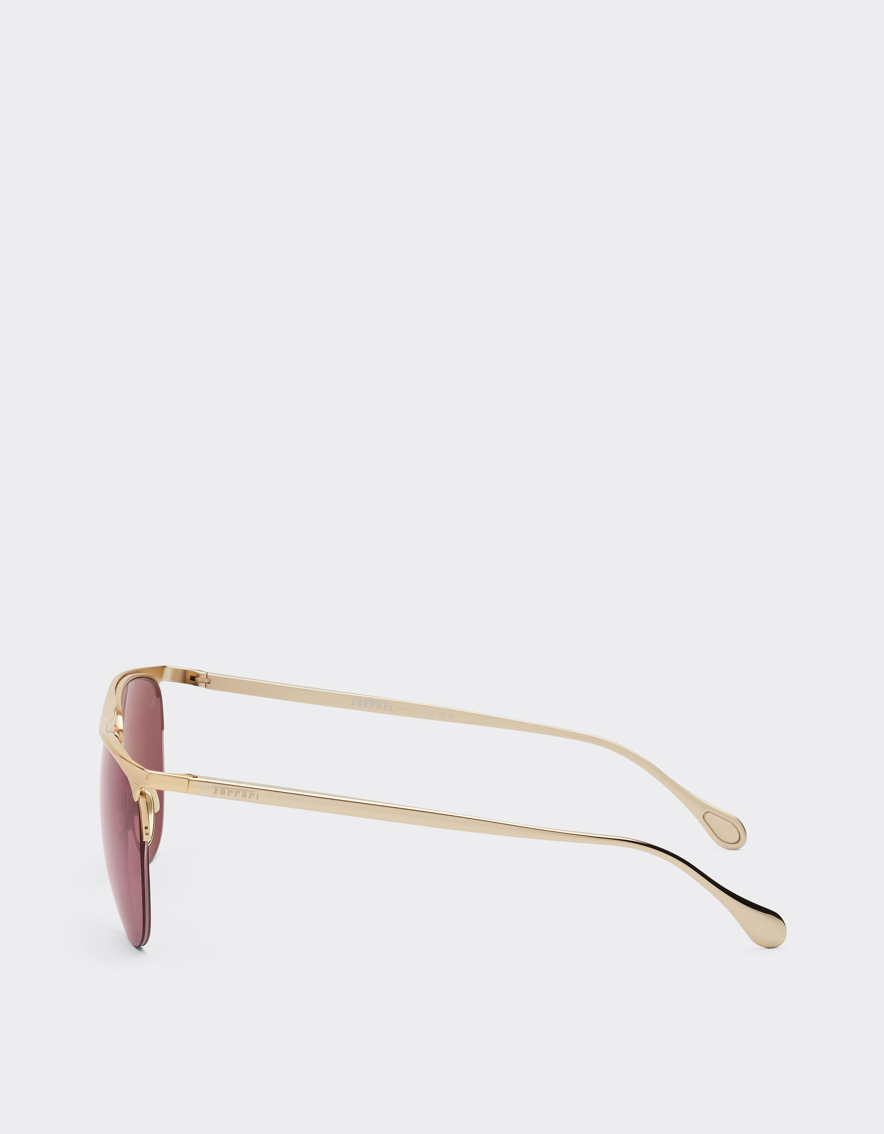 Ferrari Ferrari sunglasses in gold-tone metal with exclusive burgundy lens Gold F1533f