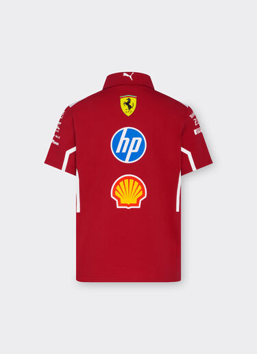 Ferrari Puma for Scuderia Ferrari HP 2025 Team junior polo shirt Red LA024fK