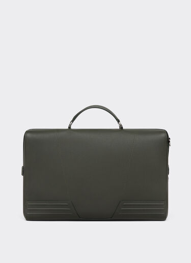 Ferrari Grained leather duffle bag Army 21371f