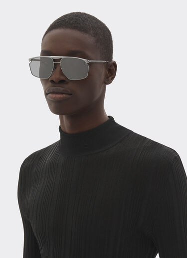 Ferrari Ferrari sunglasses in gunmetal grey metal with polarised silver mirror lens Ingrid F1536f