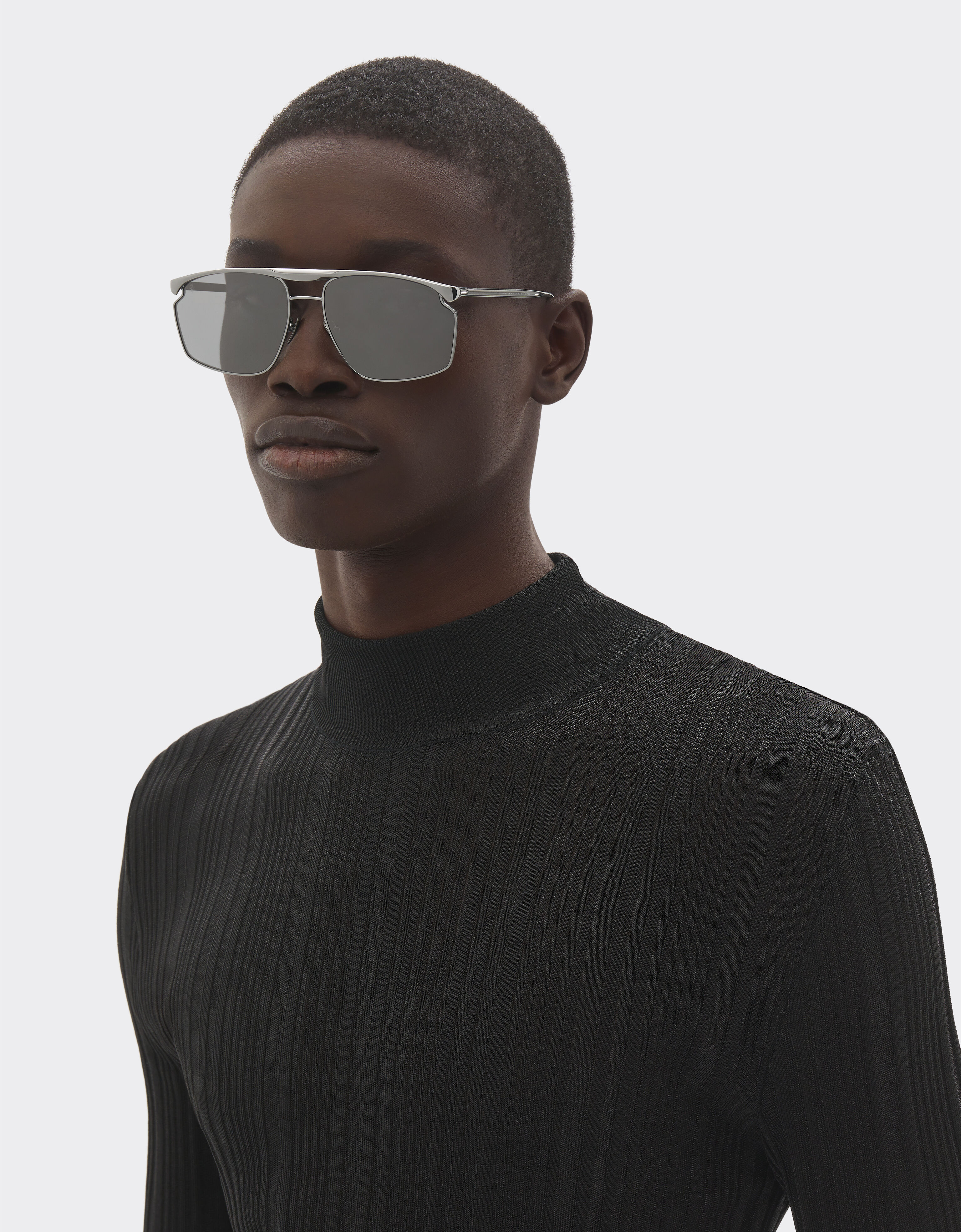 Ferrari Ferrari sunglasses in gunmetal grey metal with polarised silver mirror lens Ingrid F1536f