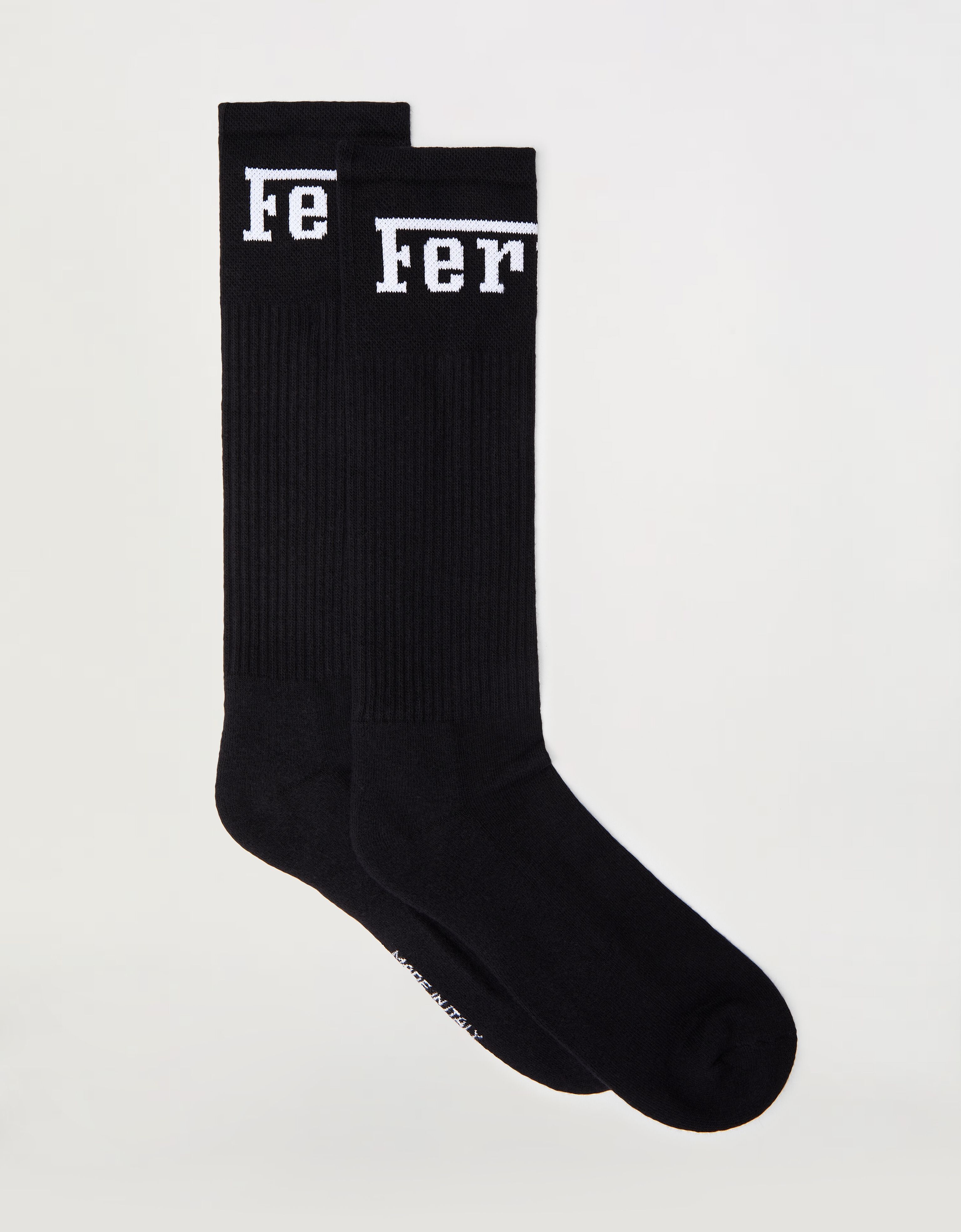 Cotton blend socks with Ferrari logo in Black | Ferrari®