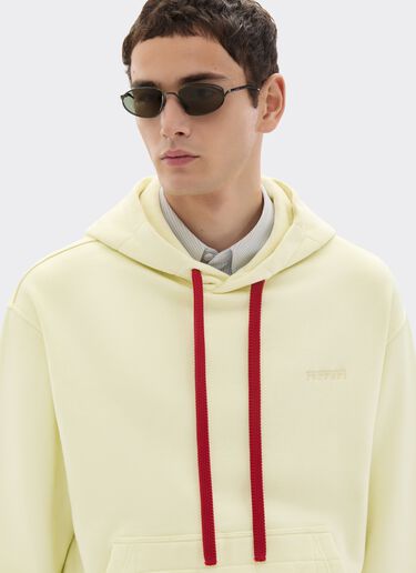 Ferrari Cotton and cashmere hoodie Iris Yellow 49940f