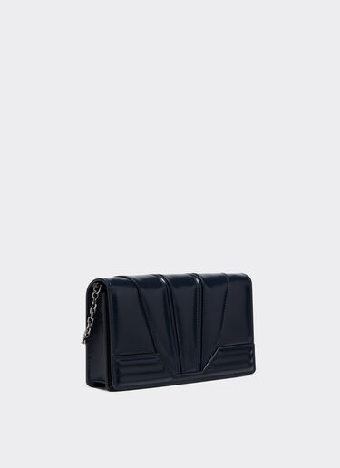 Ferrari Ferrari GT wallet on chain in brushed leather Navy 22114f