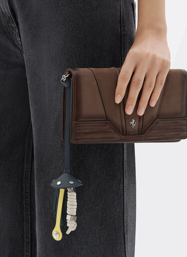 Ferrari Nappa leather charm with scooby and fringes Ultramarine 50019f