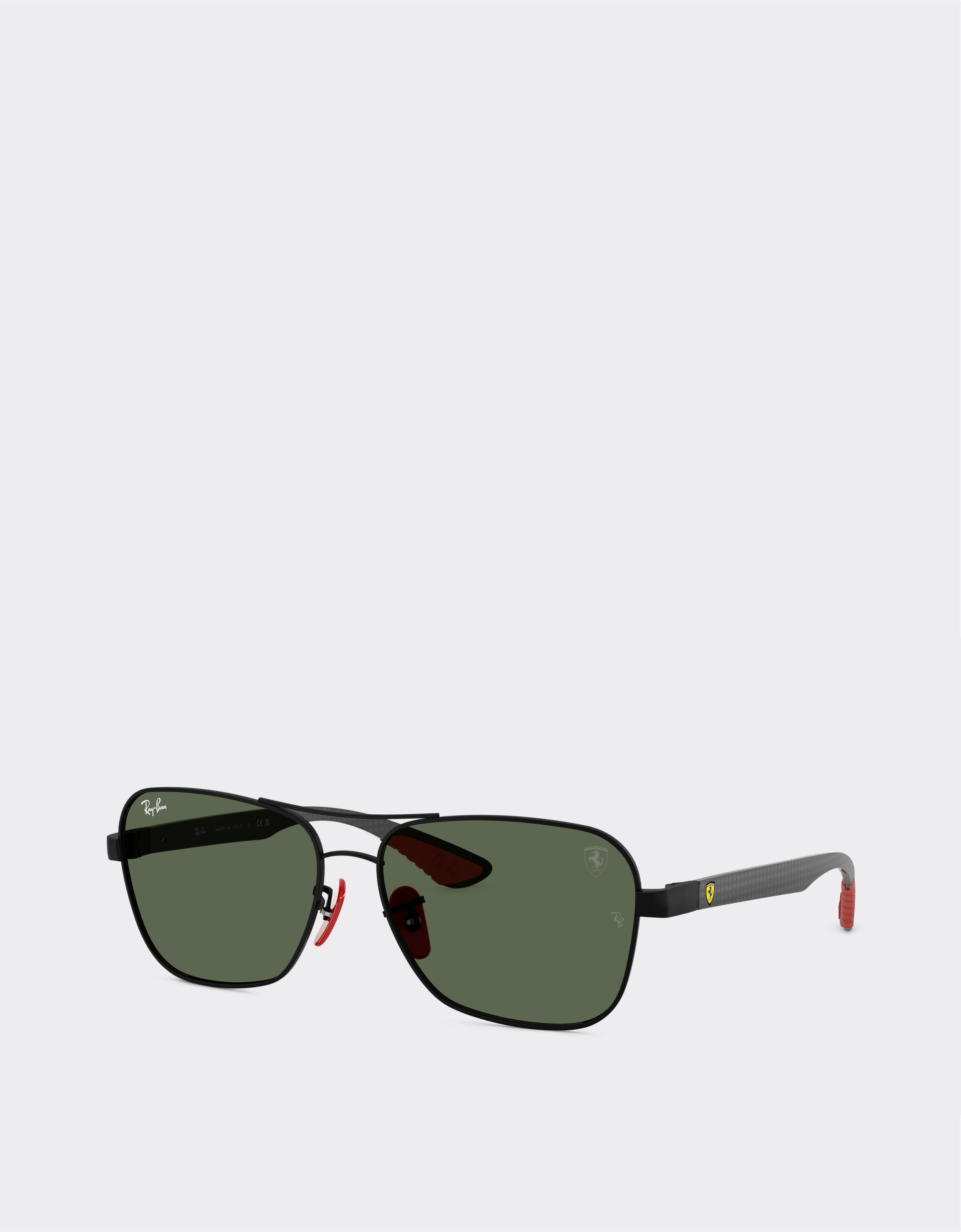 Ferrari Ray-Ban for Scuderia Ferrari RB8336M en metal negro mate y fibra de carbono oscura con lentes verde oscuro Negro mate LA01Cf