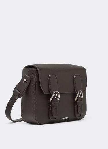 Messenger bag in grenade leather Ferrari Messenger bag in grenade leather Marrone Scuro 50583f
