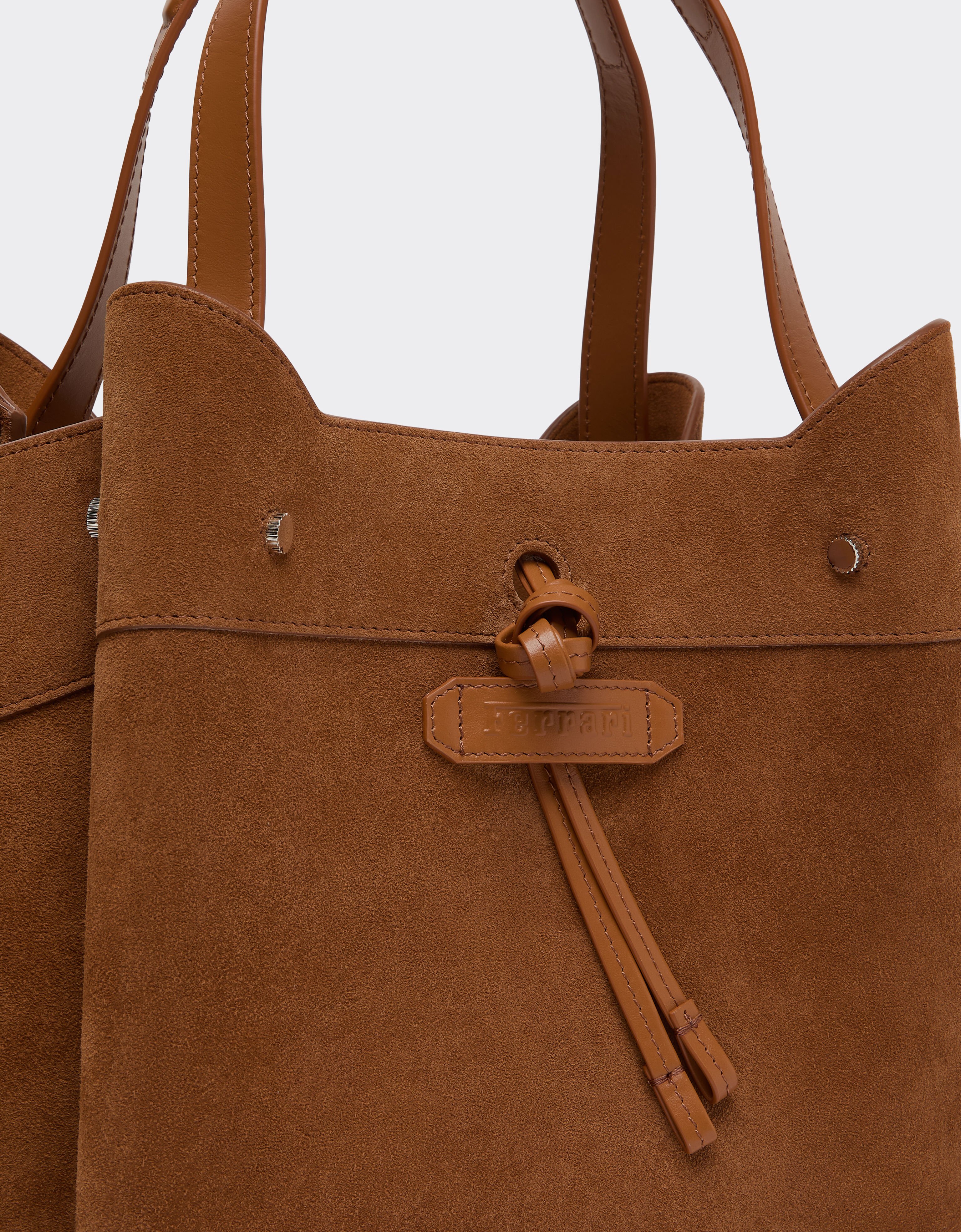 Ferrari Mini sac cabas en daim Jute 50594f