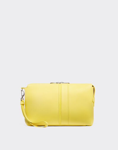 Ferrari Pouch in tumbled leather with zip Black 21976f