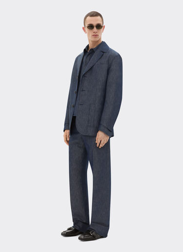 Ferrari Blazer in denim effect tricotine Dark Denim 22443f