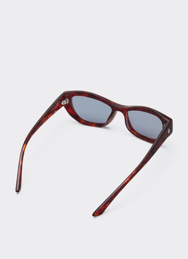 Ferrari Lunettes de soleil Ferrari en acétate couleur havane rouge avec verres bleus polarisés Red brown LA0L3f