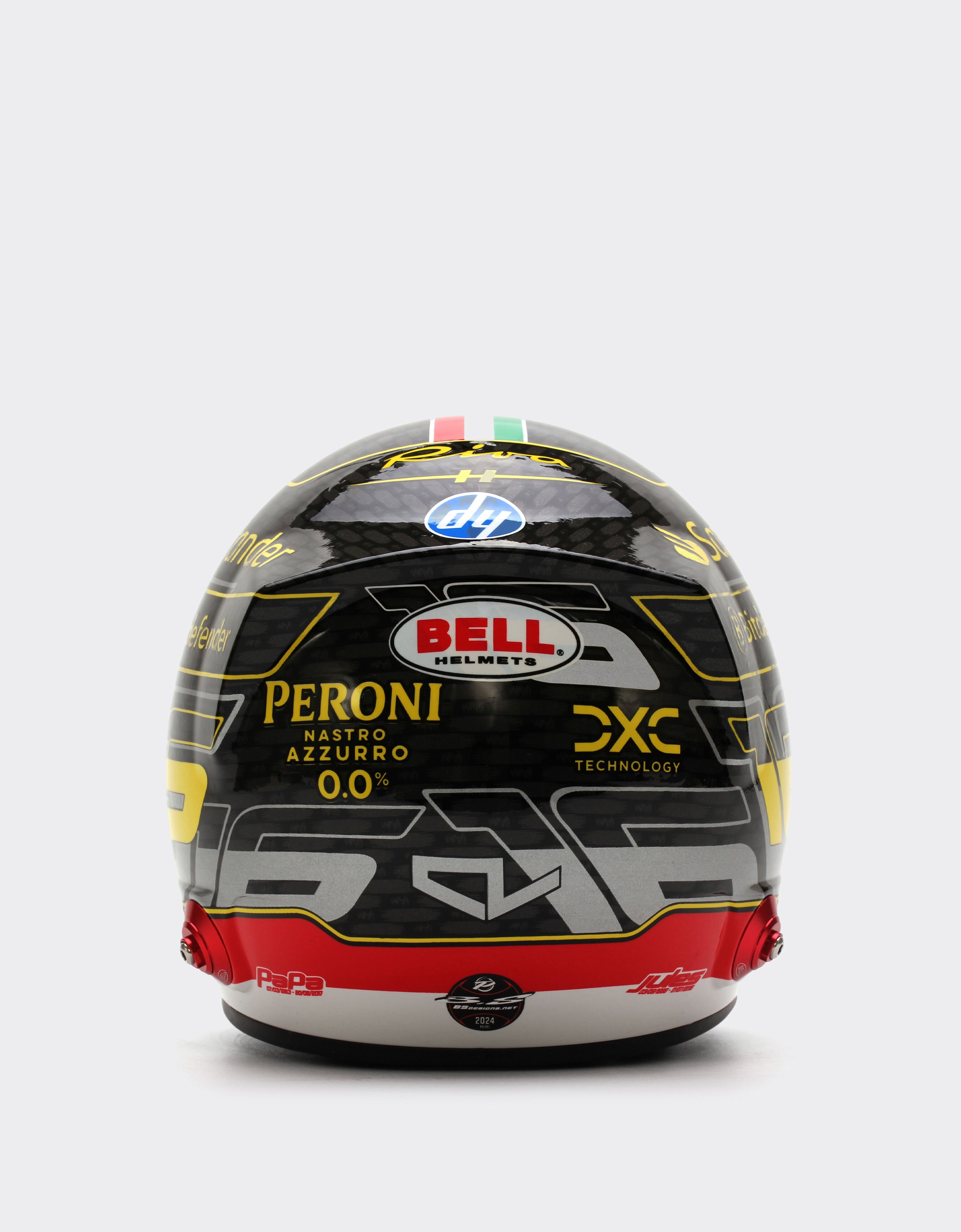 Ferrari Helm Charles Leclerc Monza Special Edition 2024 im Maßstab 1:1 Schwarz F1350f