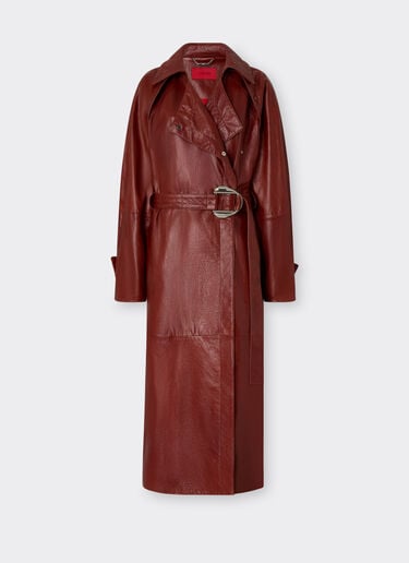 Ferrari Waxed leather coat Fired Brick 51441f