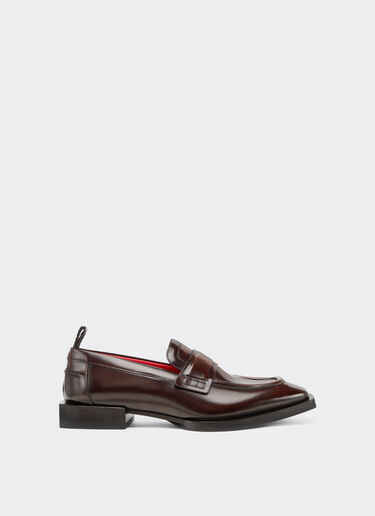 Ferrari 手工磨面皮革乐福鞋 Brown 22013f