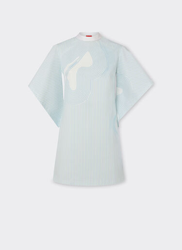 Ferrari Dress with batwing sleeves and circuit print Optical White 48344f