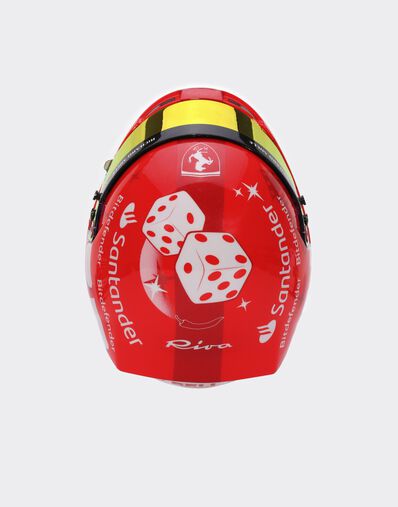 Ferrari 2023 Carlos Sainz mini helmet in scale 1:2 - Las Vegas Special Edition Red F0904f
