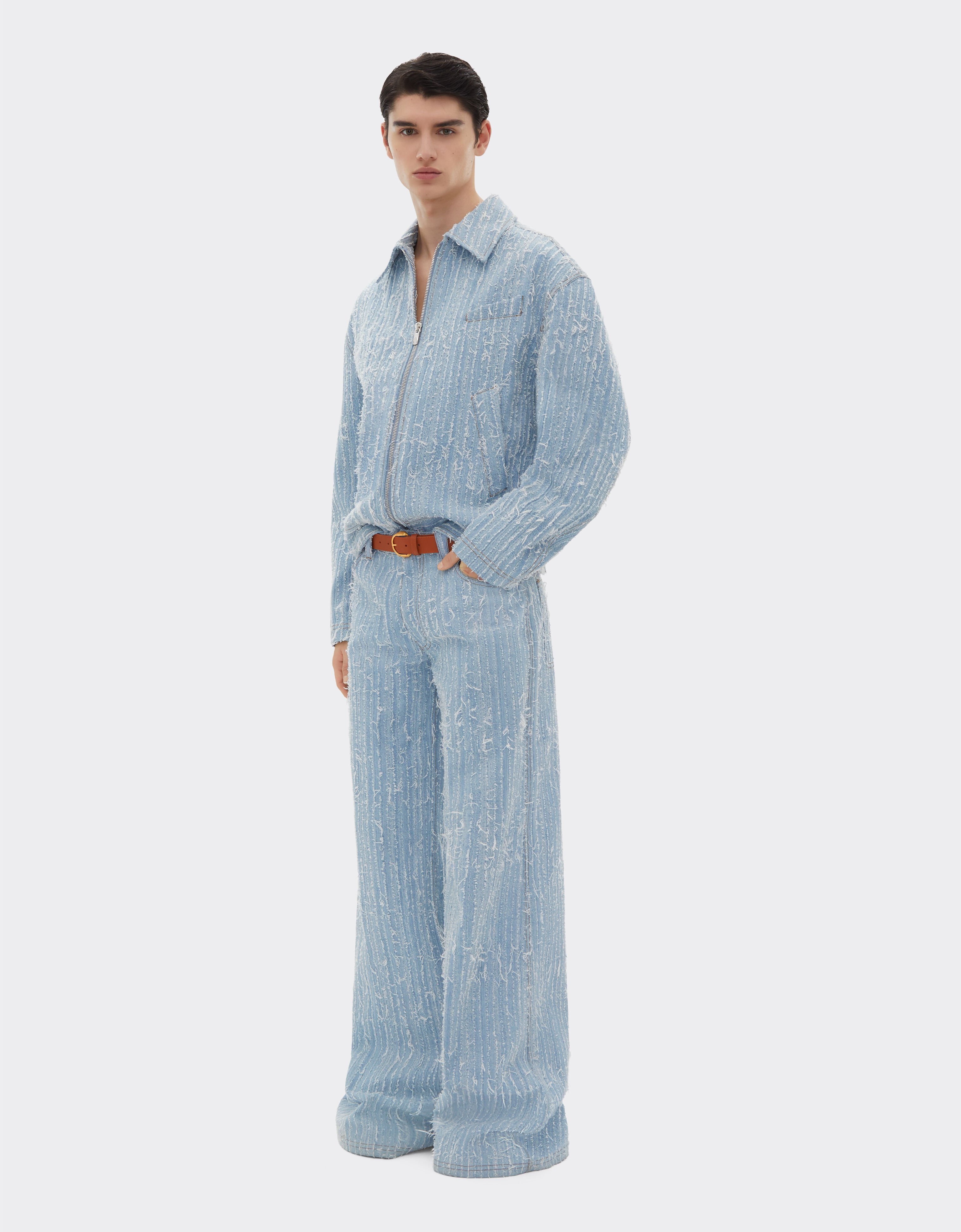 Ferrari Five-pocket trousers in frayed faded denim Light Denim 22190f