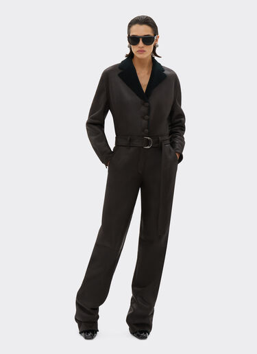 Ferrari Jumpsuit in shearling Dark brown 20984f