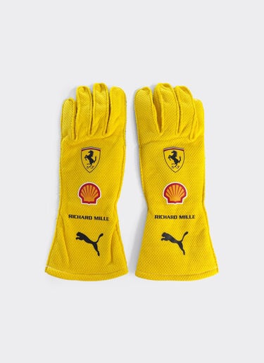 Ferrari Lewis Hamilton Puma-Rennhandschuhe für die Scuderia Ferrari Gelb LA0CAf