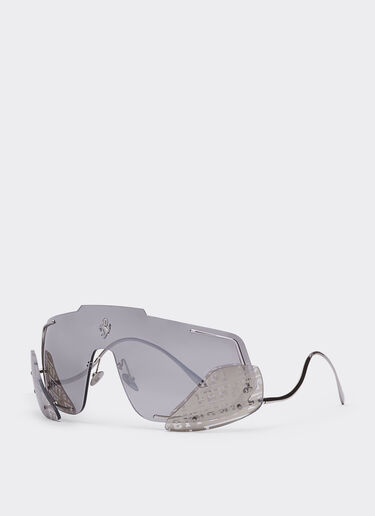 Ferrari Lunettes de soleil Ferrari avec verres effet miroir argenté Argent F0404f