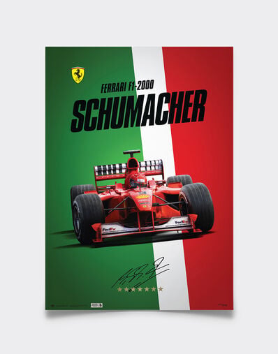 Ferrari Official Ferrari F1-2000 Michael Schumacher World Champion poster Multicolore LE0P0321EXT0001f
