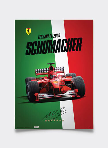 Poster ufficiale Ferrari F1-2000 Michael Schumacher World Champion Ferrari Poster ufficiale Ferrari F1-2000 Michael Schumacher World Champion Multicolore LE0P0321EXT0001f