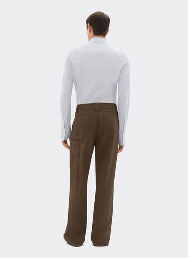 Ferrari Cargo pants in vintage-effect technical gabardine Khaki Green 49922f