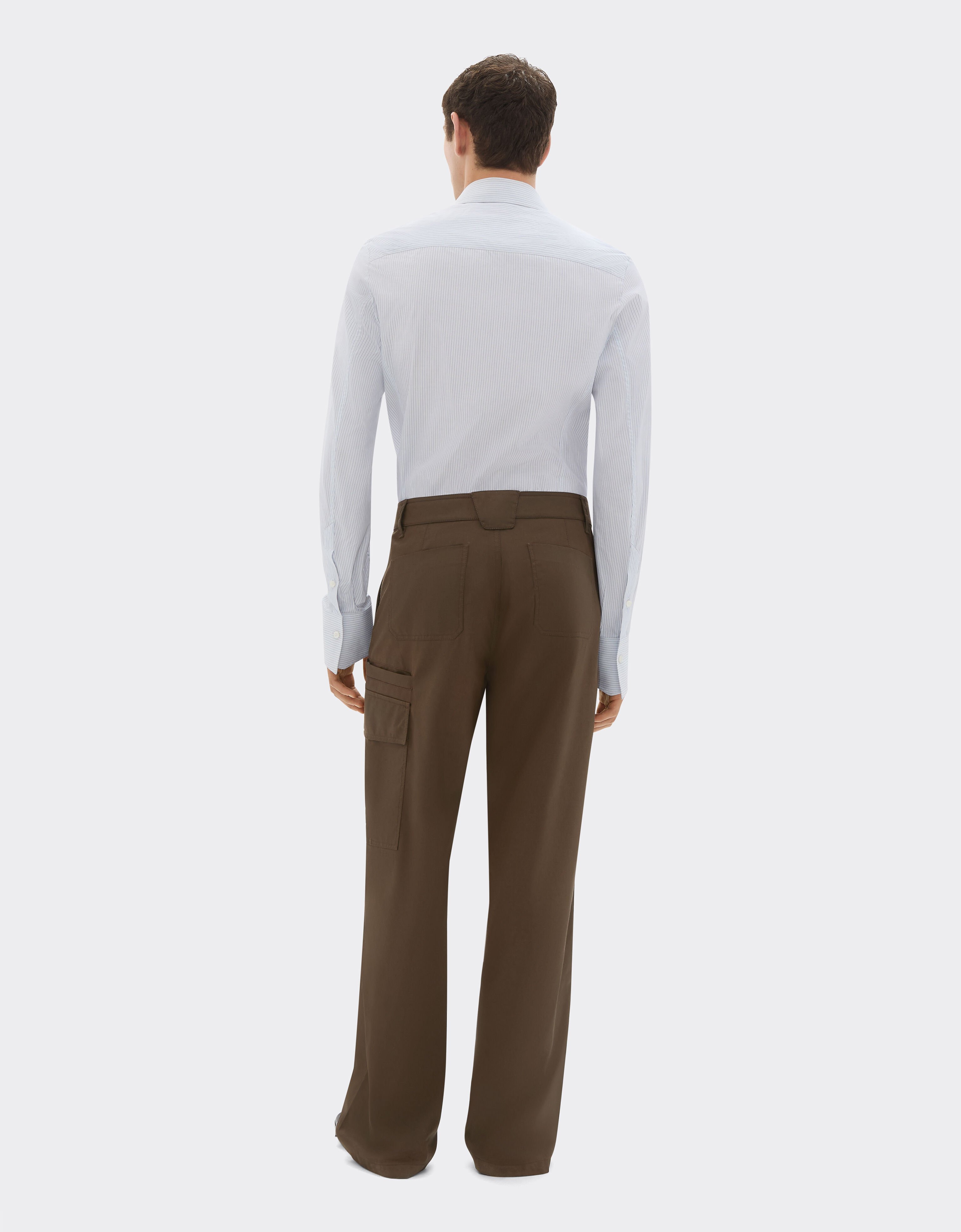 Ferrari Cargo pants in vintage-effect technical gabardine Khaki Green 49922f