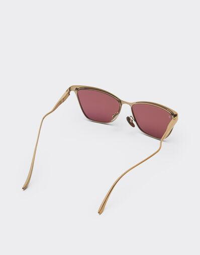 Ferrari Ferrari sunglasses in  brushed gray/brownmetal  with red polarized lenses Ingrid LA0KWf