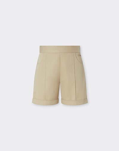 Ferrari Pantalón corto de gabardina de algodón Beige 22334fK