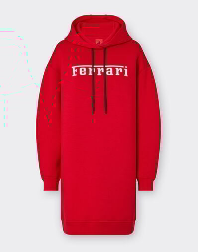 Ferrari Cotton sweatshirt dress with Ferrari logo Racing red 48734f