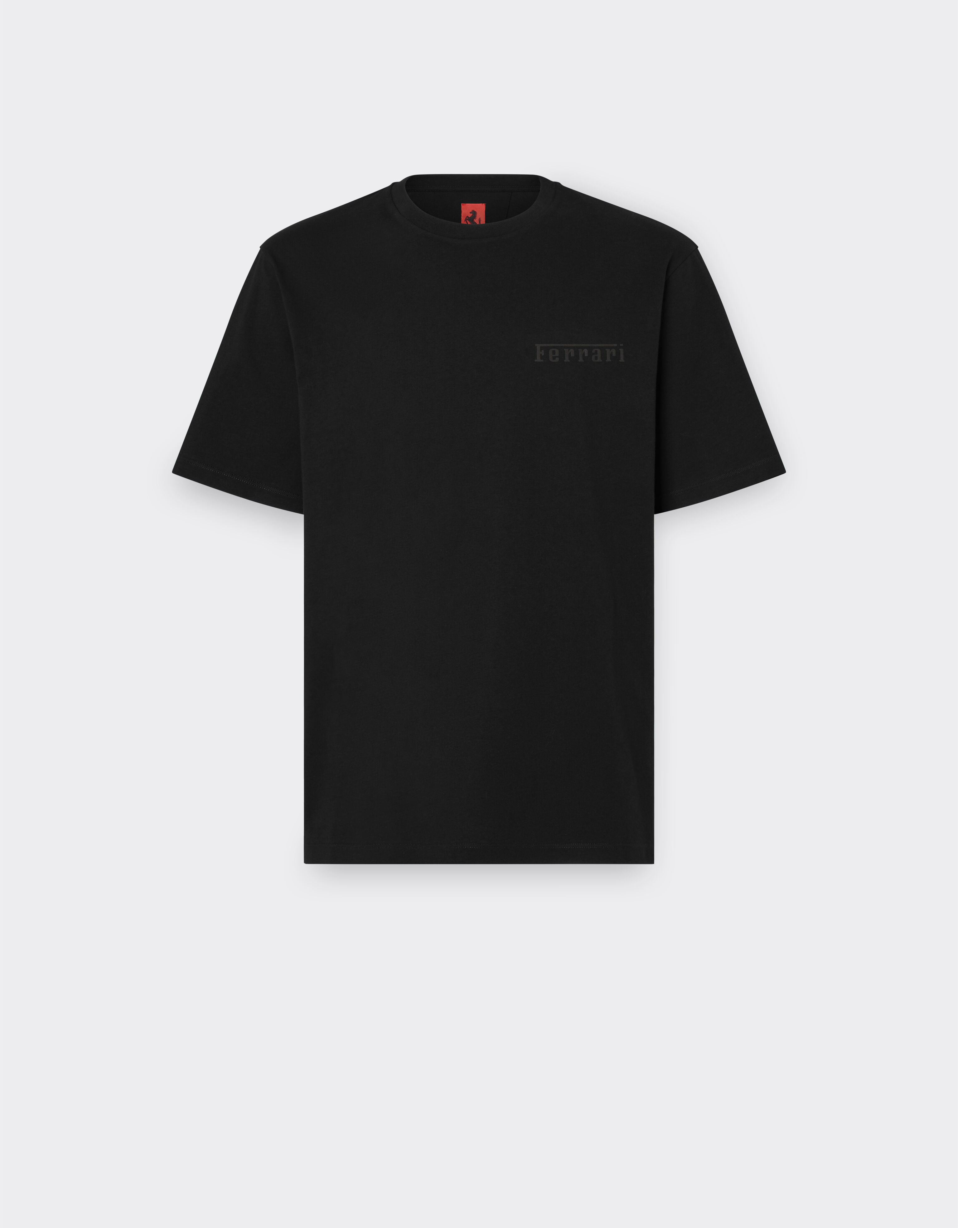 Ferrari Camiseta de algodón con logotipo Ferrari Negro 21163f