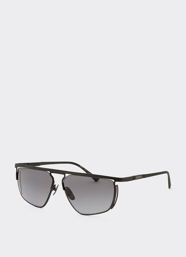 Ferrari Lunettes de soleil Ferrari en titane noir mat avec verres polarisants gris fumé Noir mat F1520f