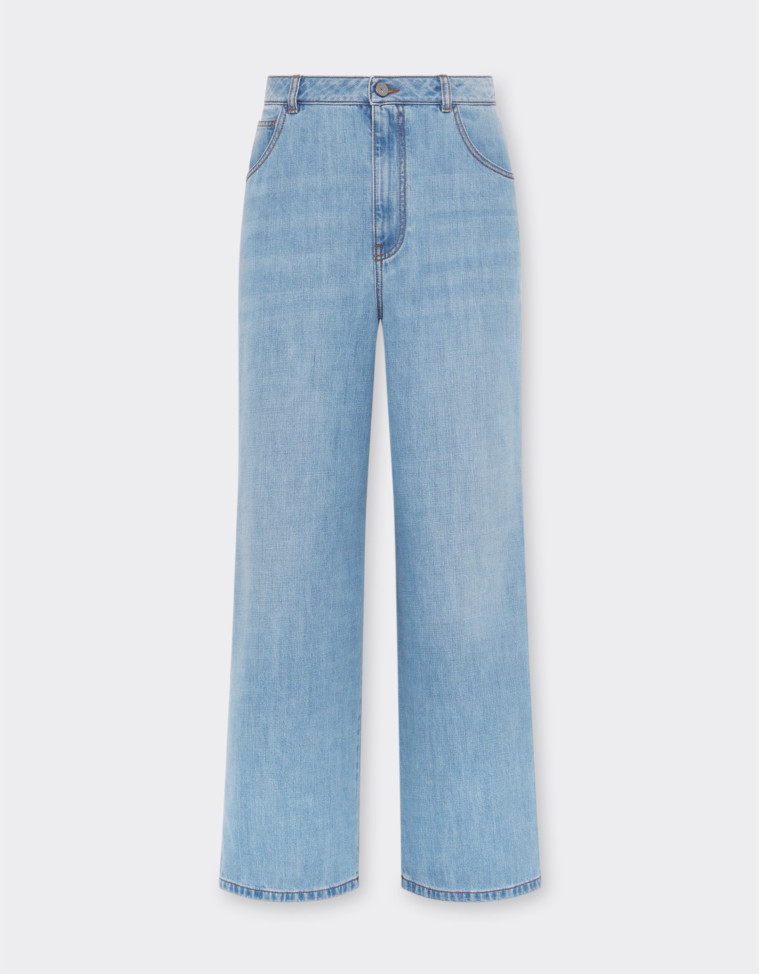 Ferrari Five-pocket denim trousers Light Denim 21828f