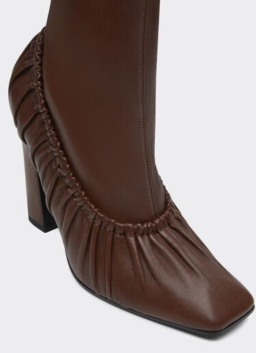 Gathered nappa ankle boot with high heel Ferrari Gathered nappa ankle boot with high heel Hide 21448f