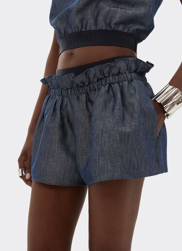 Shorts in denim effect tricotine Ferrari Shorts in denim effect tricotine Dark Denim 22693f