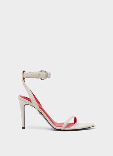 Ferrari Nappa leather heeled sandals Avorio 51646f