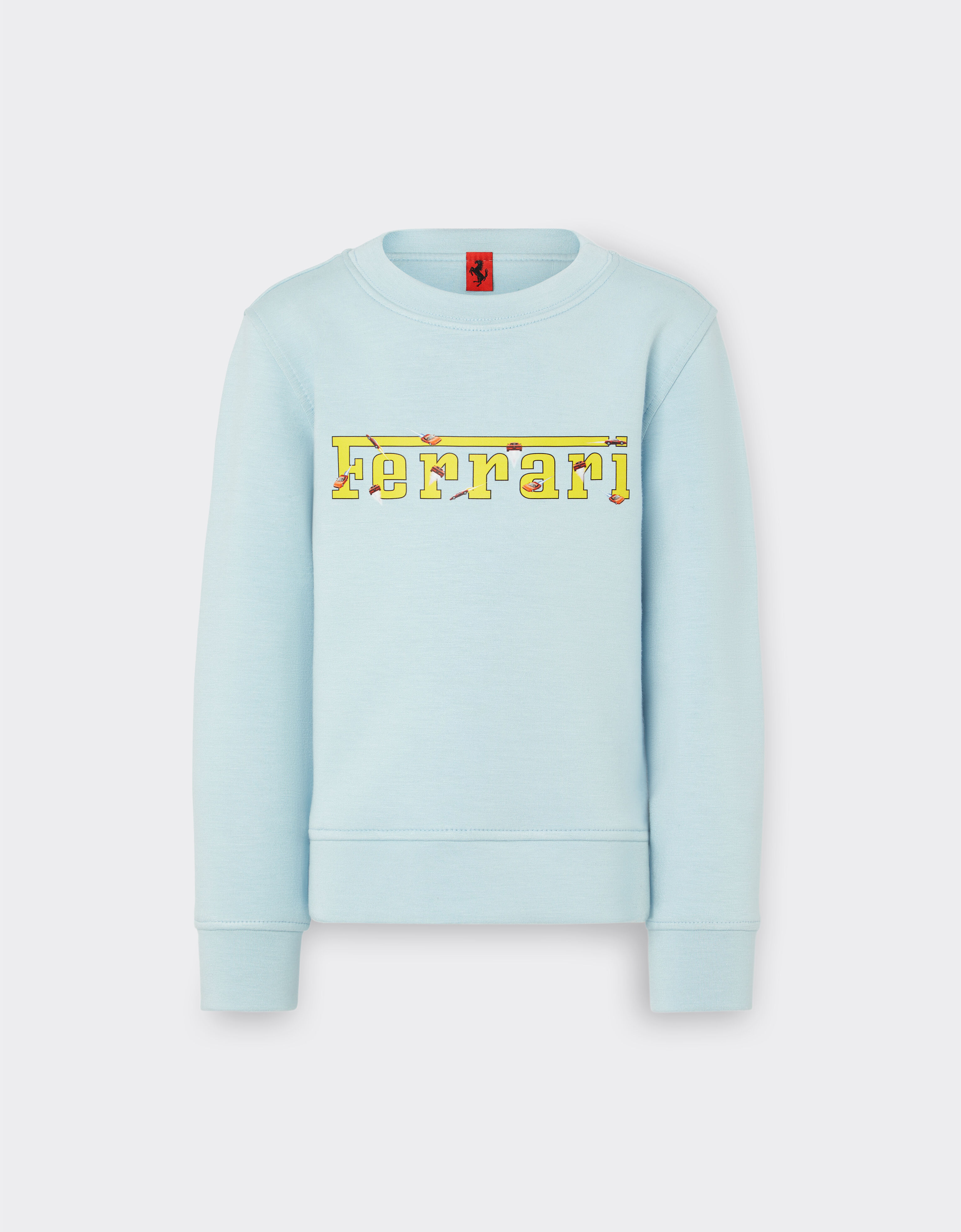 Ferrari Children’s scuba sweatshirt with Ferrari logo Antique Blue 47932fK